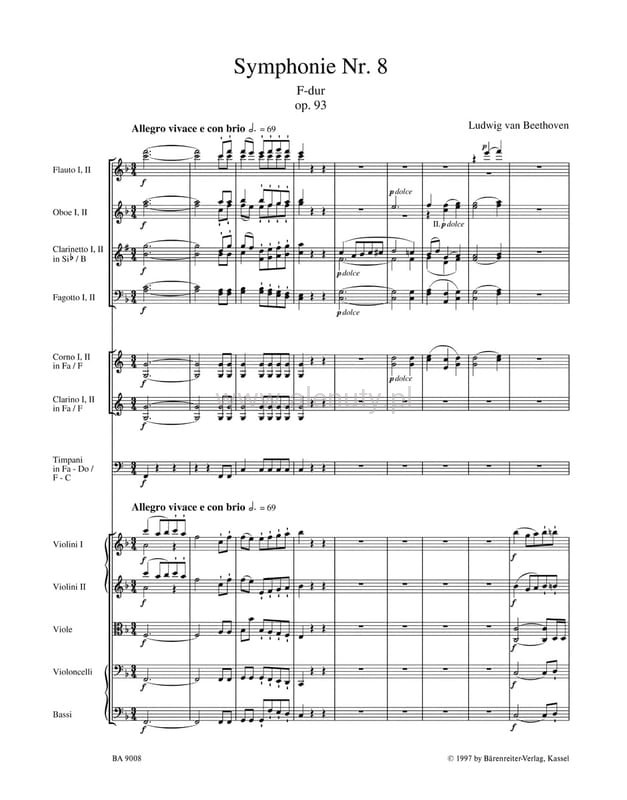 Ludwig van Beethoven: Symphony No. 8 in F major op. 93 - VIII symfonia