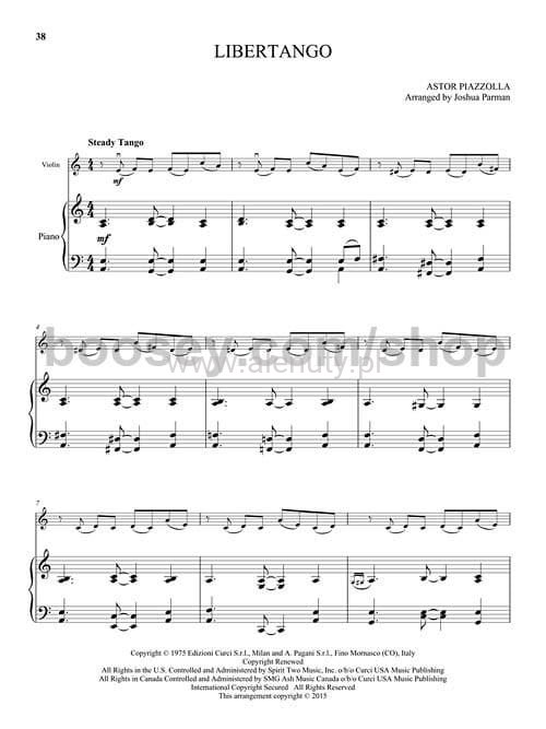 25 Piazzolla Tangos for Violin and Piano - nuty na skrzypce i fortepian ...