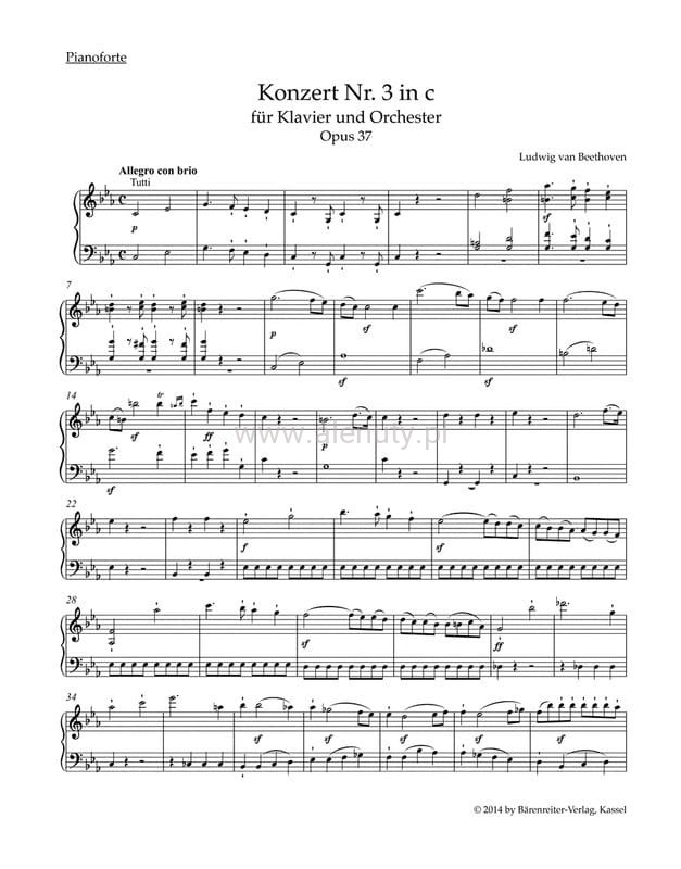 Ludwig van Beethoven: Concerto No. 3 in C minor for Pianoforte and