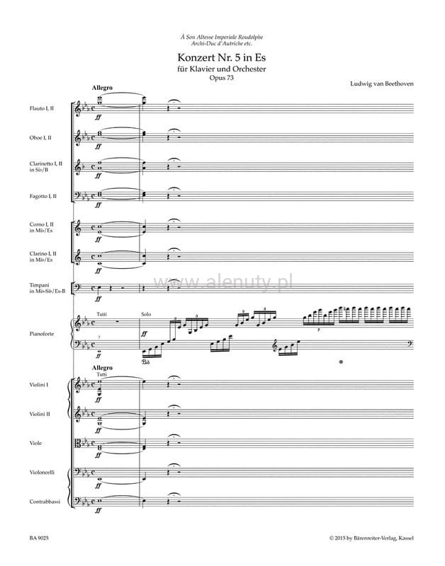 Ludwig van Beethoven: Concerto No. 5 in E-flat major 'Emperor' for