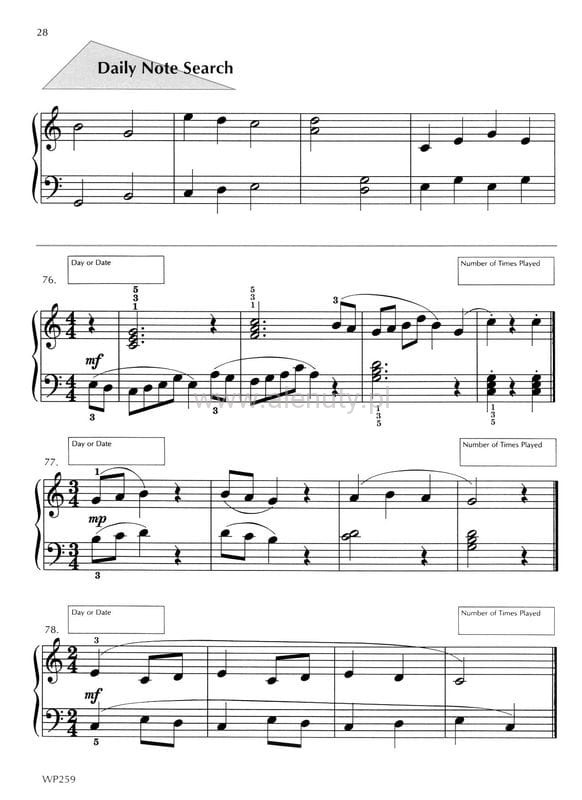 Jane Smisor Bastien: A Line A Day Sight Reading Level 2 - podstawowe ...