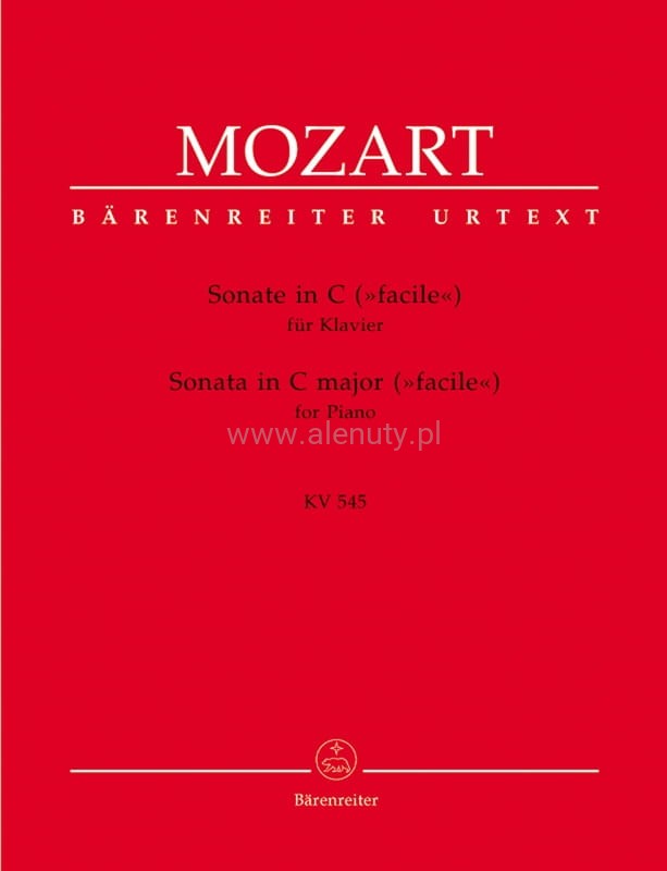 Wolfgang Amadeus Mozart: Sonate in C-dur KV 545 'Facile' - Sonata in C