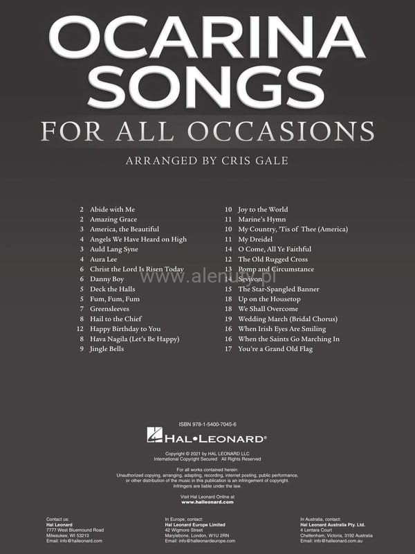 Ocarina Songs for All Occasions - Cris Gale - piosenki na różne okazje ...