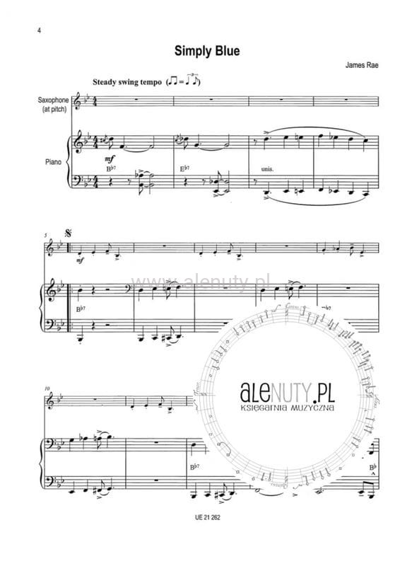 Blue Saxophone Di James Rae – Spartito In Brossura (usato In Ottime Condizioni)