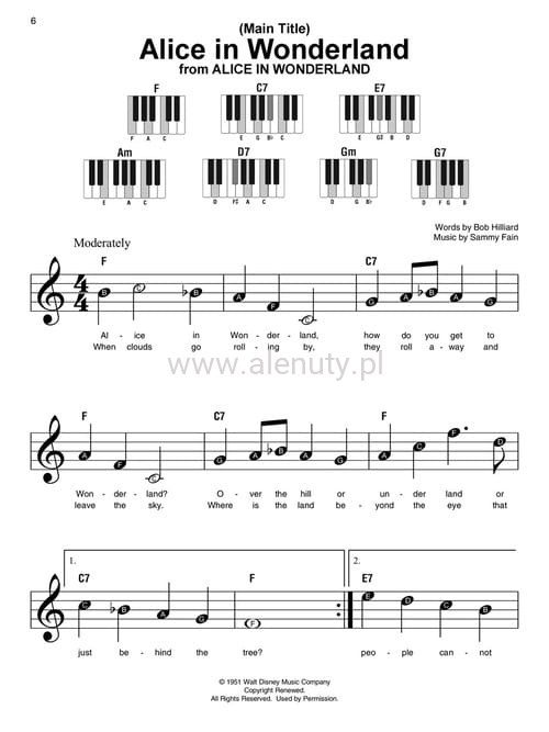 Super Easy Songbook: Disney - proste nuty literowe na pianino lub