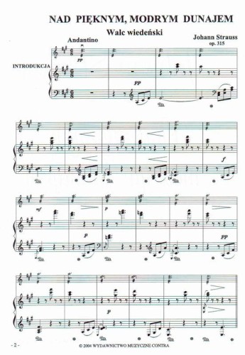 Johann Strauss (syn): Nad pięknym, modrym Dunajem - nuty na skrzypce i