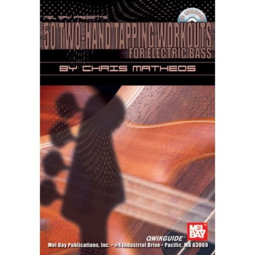 Qwikguide: 50 Two-Hand Tapping Workouts for Electric Bass - Chris Matheos - szkoła gry na gitarze basowej (+ audio online)