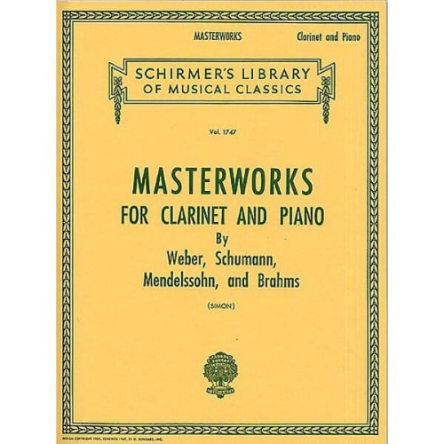 Carl Maria von Weber, Robert Schumann, Felix Mendelssohn: Masterworks For Clarinet And Piano - nuty na klarnet z fortepianem