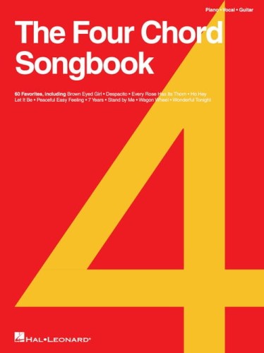 The Four Chord Songbook (PVG) - piosenki na 4 chwyty - linia melodyczna, nuty na fortepian, akordy gitarowe z diagramami i słowa