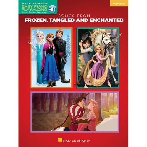 Easy Piano Play-Along Vol. 32: Songs From Frozen, Tangled And Enchanted (+ audio online) - nuty na fortepian