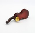 Przypinka wiolonczela - miniaturowy instrument w pudełku prezentowym - wpinka 7 cm