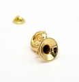 Przypinka tuba - złoty miniaturowy instrument w pudełku prezentowym - wpinka 2,5 cm
