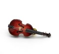 Przypinka kontrabas - złoty miniaturowy instrument w pudełku prezentowym - wpinka 7 cm
