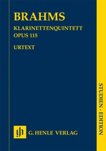 Johannes Brahms: Klarinettenquintett - Clarinet Quintet - Kwintet klarnetowy h-moll op. 115 - partytura studyjna