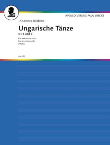 Johannes Brahms: Ungarische Tanze Nr. 5 und 6 - tańce węgierskie - nuty na akordeon