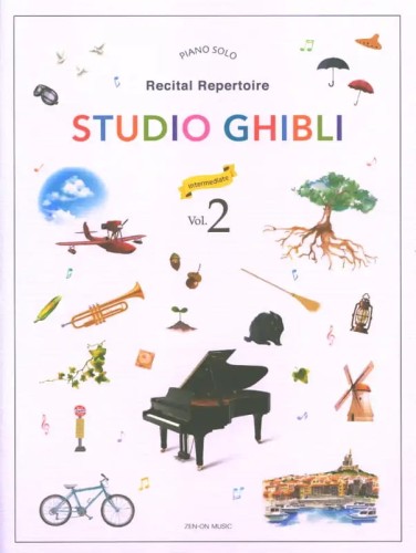 Studio Ghibli Recital Repertoire - Intermediate Level Volume 2 - tematy z filmów animowanych - nuty na fortepian
