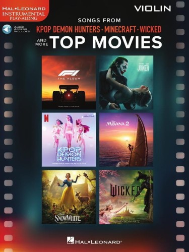 Songs from Kpop Demon Hunters Minecraft Wicked and more Top Movies: Violin - 12 piosenek z filmów - nuty na skrzypce (+ audio online)
