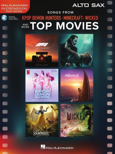 Songs from Kpop Demon Hunters Minecraft Wicked and more Top Movies: Alto Sax - 12 piosenek z filmów - nuty na saksofon altowy (+ audio online)