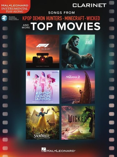 Songs from Kpop Demon Hunters Minecraft Wicked and more Top Movies: Clarinet - 12 piosenek z filmów - nuty na klarnet (+ audio online)