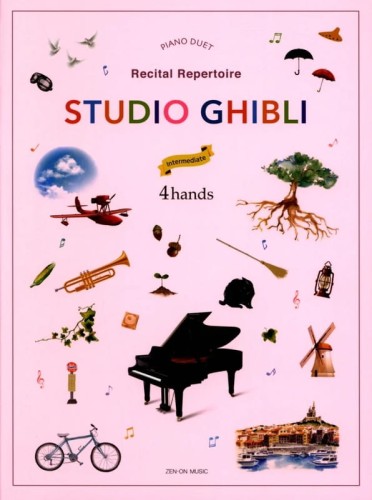 Studio Ghibli Recital Repertoire for Piano Duets - Intermediate Level - nuty na fortepian na cztery ręce