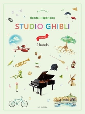 Studio Ghibli Recital Repertoire for Piano Duets - Advanced Level - nuty na fortepian na cztery ręce