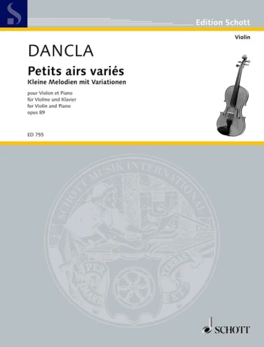 Charles Dancla: Petits airs varies sur des themes favoris op. 89 - wariacje - nuty na skrzypce i fortepian