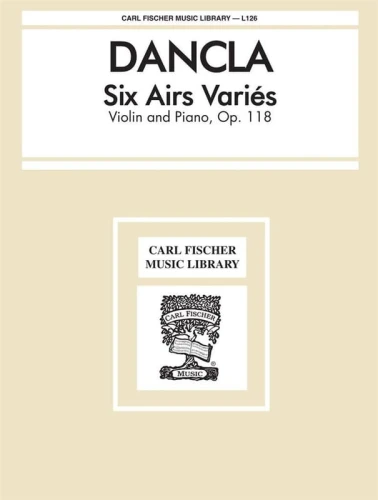 Charles Dancla: Six airs varies op. 118 - wariacje - nuty na skrzypce i fortepian