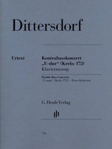 Karl Ditters von Dittersdorf: Kontrabasskonzert E-dur Krebs 172 - koncert kontrabasowy - nuty na kontrabas i fortepian