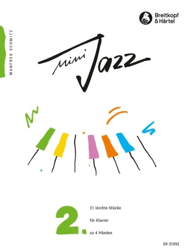 Manfred Schmitz: Mini Jazz 2 - 21 łatwych utworów - nuty na fortepian na cztery ręce