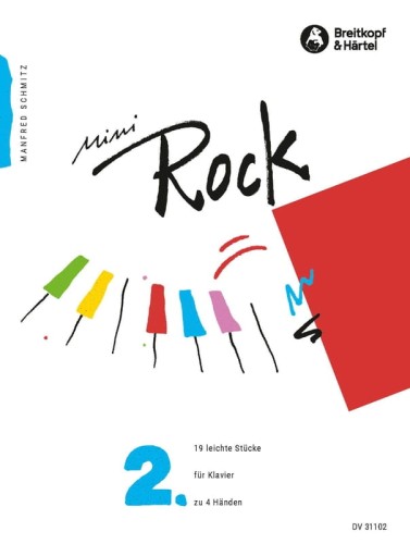 Manfred Schmitz: Mini Rock 2 - 19 łatwych utworów - nuty na fortepian na cztery ręce