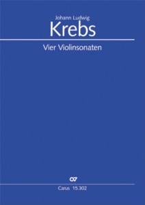 Johann Ludwig Krebs: Vier Violinsonaten - cztery sonaty skrzypcowe - nuty na skrzypce i fortepian lub klawesyn