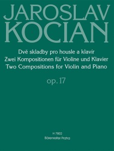 Jaroslav Kocian: Two Compositions for Violin and Piano op. 17 - nuty na skrzypce i fortepian