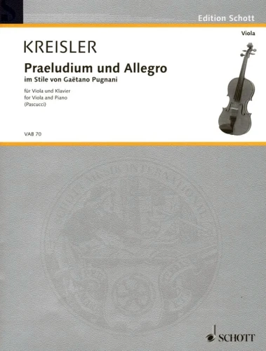 Fritz Kreisler: Praeludium und Allegro im Stile von Gaetano Pugnani - Giuseppe Pascucci - nuty na altówkę i fortepian
