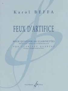 Karol Beffa: Feux D'Artifice pour quatuor de clarinettes - nuty na kwartet klarnetowy