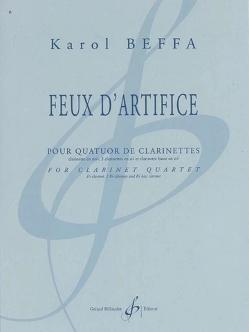 Karol Beffa: Feux D'Artifice pour quatuor de clarinettes - nuty na kwartet klarnetowy