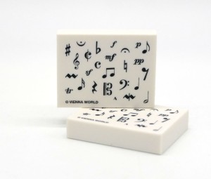 Gumka do mazania w symbole muzyczne 5 cm