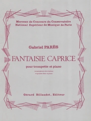 Gabriel Pares: Fantaisie caprice pour trompette et piano - Fantazja kaprys - nuty na trąbkę z fortepianem