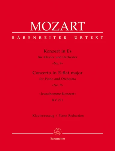 Wolfgang Amadeus Mozart: Concerto E-flat major No. 9 for Piano and Orchestra (KV 271) - IX koncert fortepianowy Es-dur - wyciąg fortepianowy - nuty na dwa fortepiany