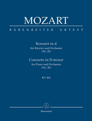 Wolfgang Amadeus Mozart: Concerto D minor No. 20 for Piano and Orchestra (KV 466) - XX Koncert fortepianowy d-moll - partytura studyjna