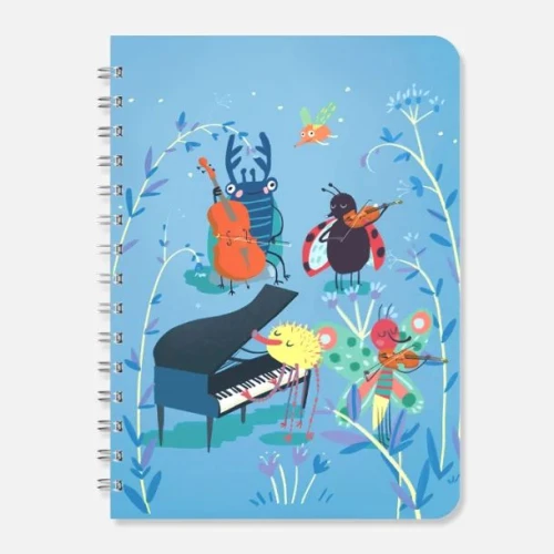 Notes na spirali w kratkę format A5 Kwartet instrumentalny 50 stron miękka okładka