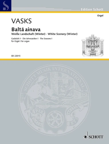 Peteris Vasks: Balta ainava fur orgel - nuty na organy