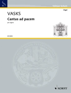 Peteris Vasks: Cantus ad pacem per organo - nuty na organy