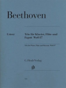 Ludwig van Beethoven: Trio fur Klavier, Flote und Fagott G-dur WoO 37 - nuty na fortepian, flet poprzeczny i fagot