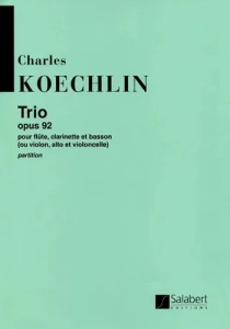 Charles Koechlin: Trio op. 92 pour Flute, Clarinette et Basson (Score) - trio na flet, klarnet i fagot - partytura
