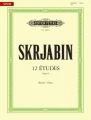 Aleksandr Skriabin: 12 Etudes op. 8 - etiudy - nuty na fortepian