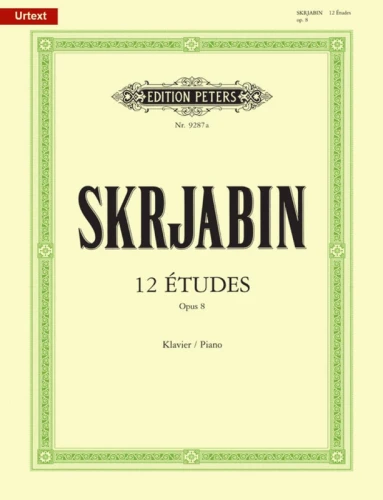 Aleksandr Skriabin: 12 Etudes op. 8 - etiudy - nuty na fortepian
