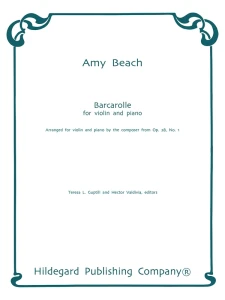 Amy Beach: Barcarolle op. 28 nr 1 for Violin and Piano - nuty na skrzypce i fortepian