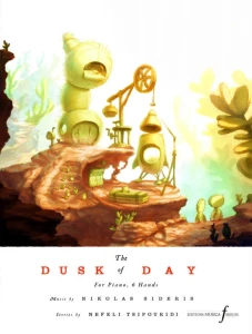 Nikolas Sideris: Dusk of Day - Dawn of Night for 1 Piano 6 hands - nuty na fortepian na sześć rąk