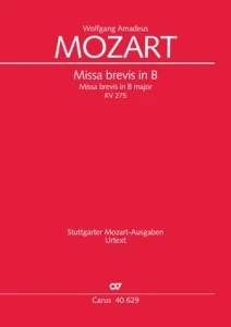 Wolfgang Amadeus Mozart: Missa brevis B-dur KV 275 / 272b (Full score) - partytura