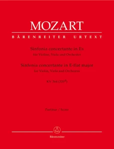 Wolfgang Amadeus Mozart: Sinfonia concertante for Violin, Viola and Orchestra in E-flat major KV 364 (320d) - Symfonia koncertująca Es-Dur - partytura
